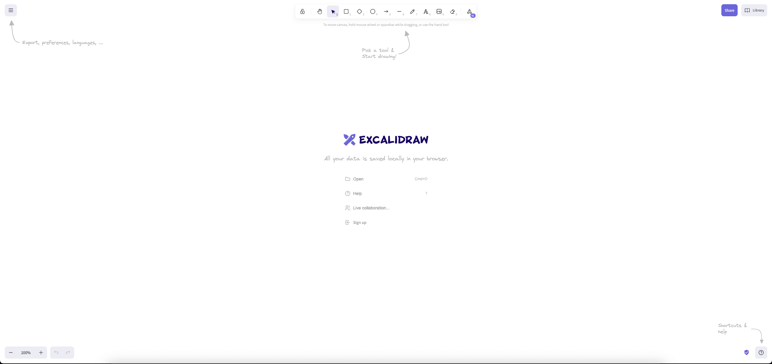 Excalidraw teknolojisi görseli