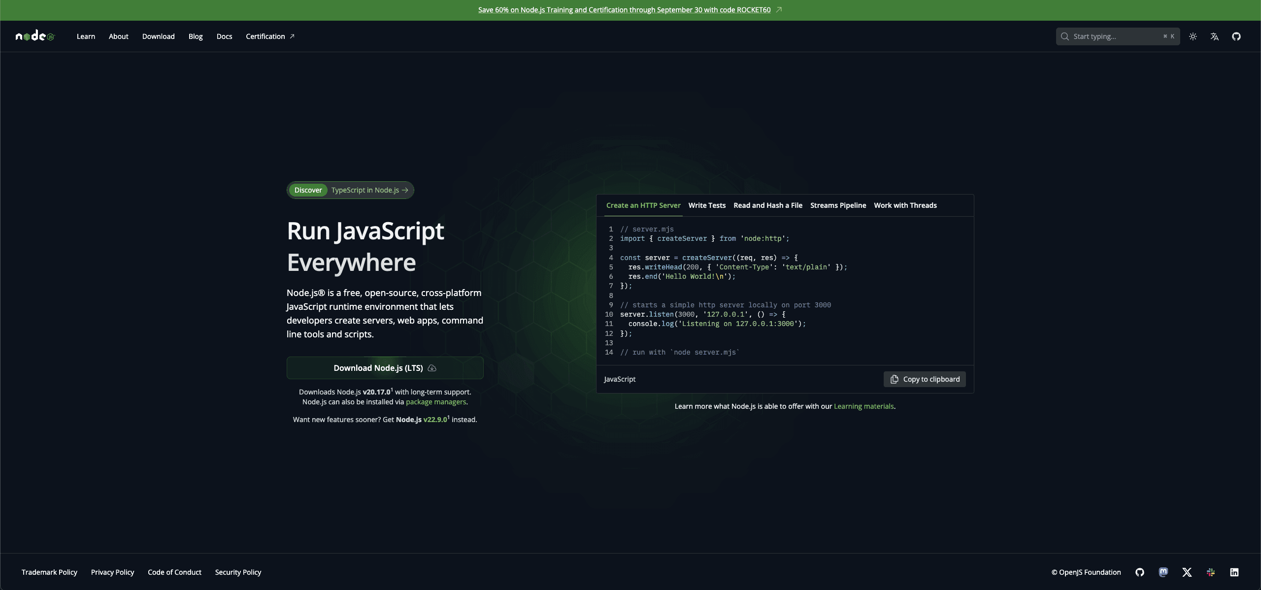 Nodejs teknolojisi görseli