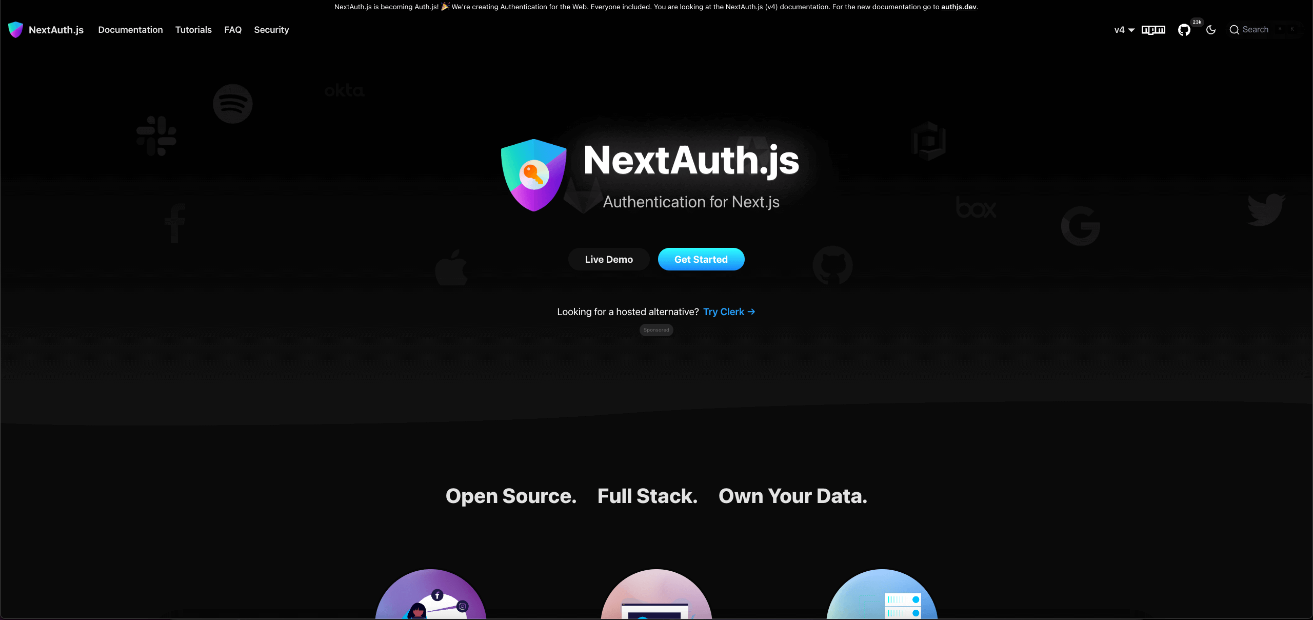 Next Auth teknolojisi görseli
