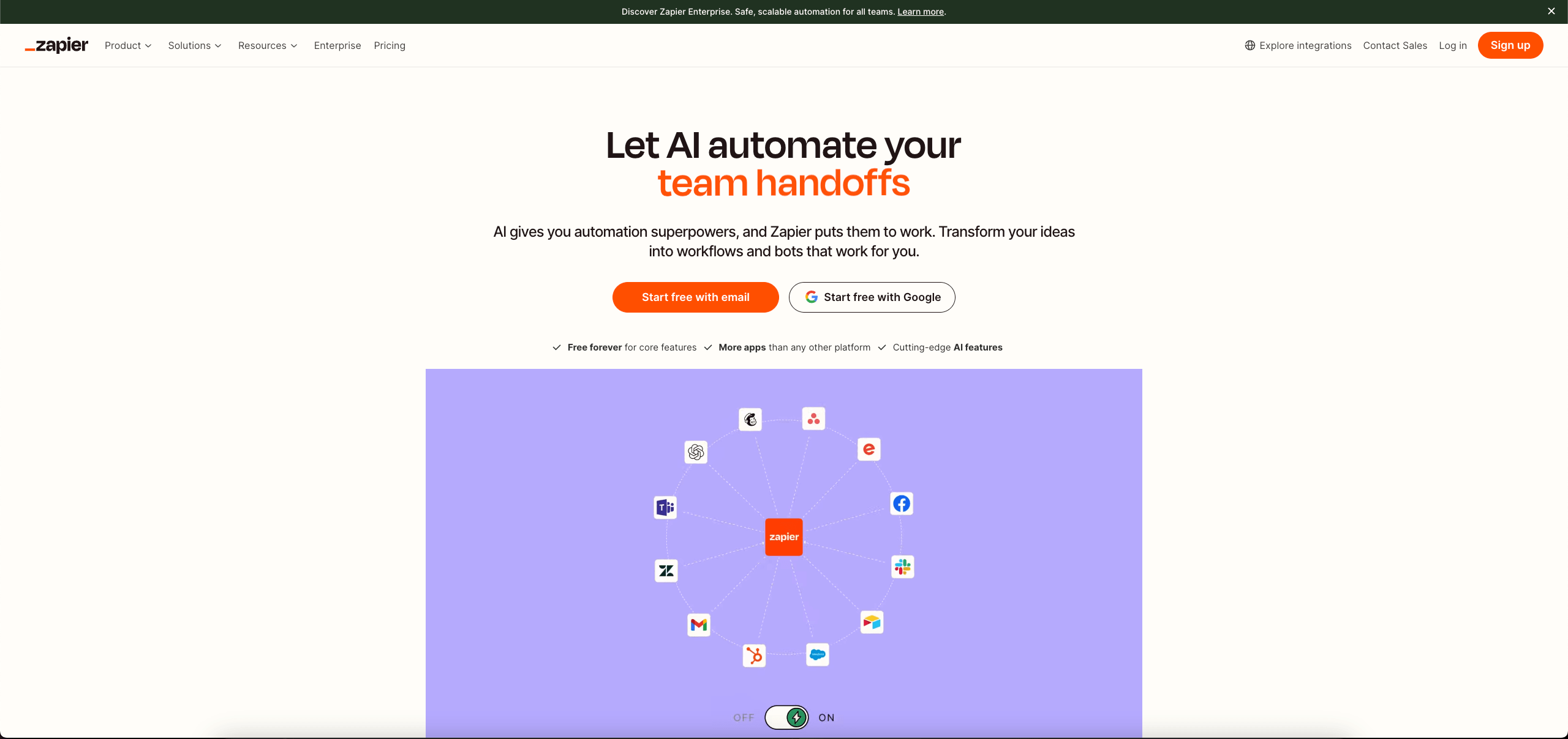 Zapier teknolojisi görseli